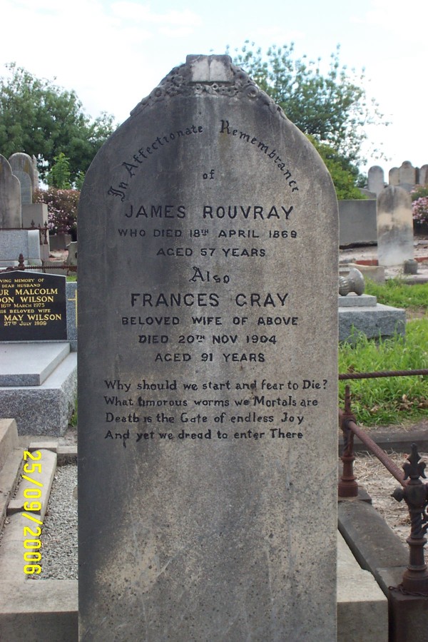 Gravestone James and Frances